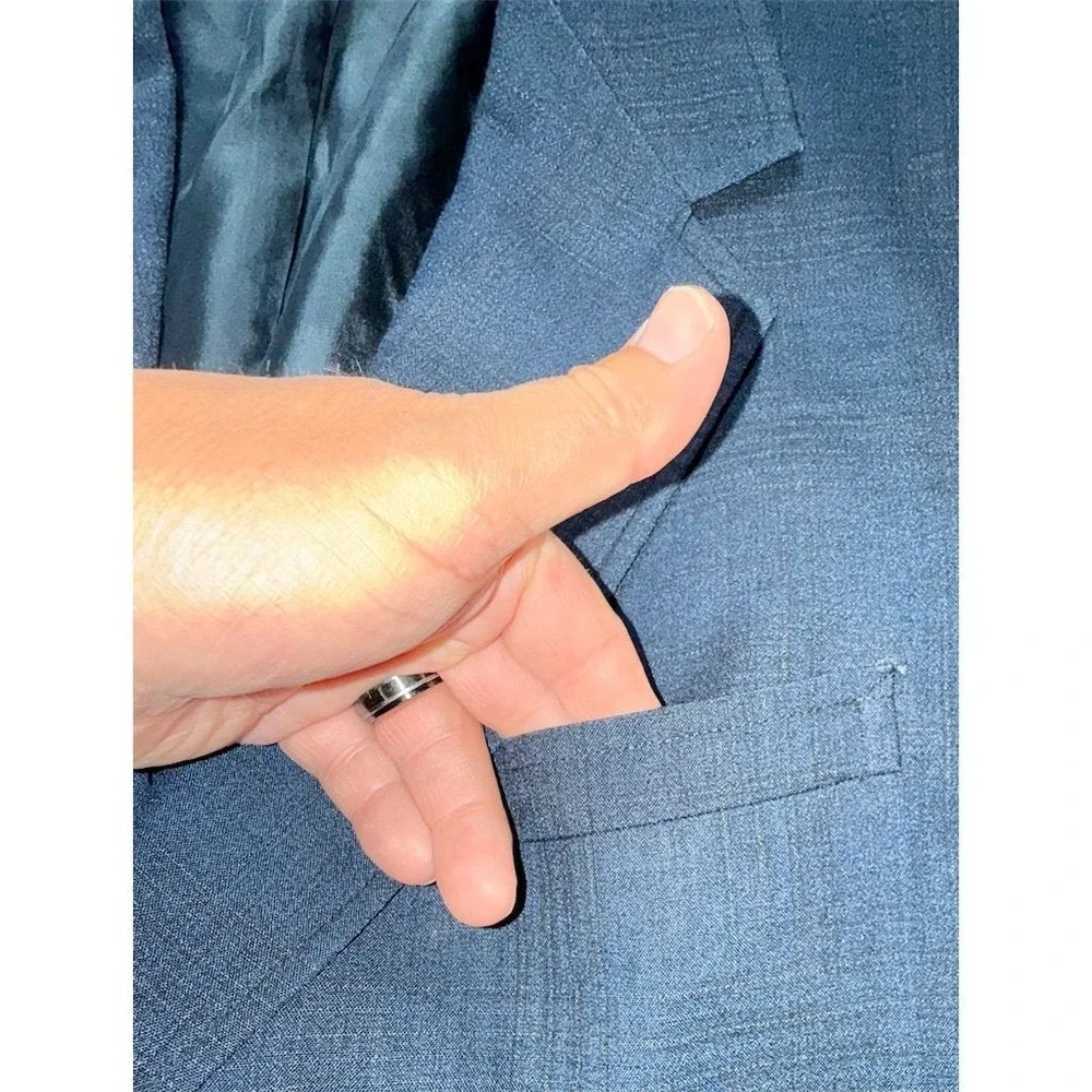 Anderson Little VTG Men's Blue‎ Wool Blazer L Old Money Thurston Howell corpcore